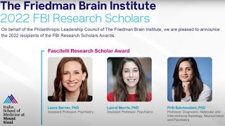 Famous 2022 FBI Research Scholars - Laura Berner, PhD, Laurel Morris, PhD and Priti Balchandani, PhD Profile