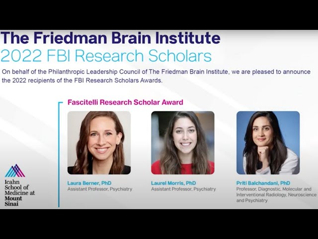 2022 FBI Research Scholars - Laura Berner, PhD, Laurel Morris, PhD and Priti Balchandani, PhD