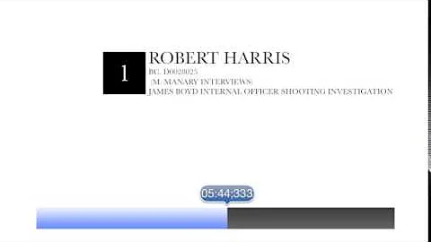 Robert Harris BC  D0028025 M  MANARY INTERVIEWS