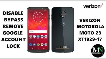 Disable / Bypass / Remove Google Account Lock FRP on Verizon Motorola Moto Z3 XT1929-17!