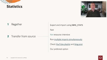 How to deal with statistics during M5 migration of Oracle Database