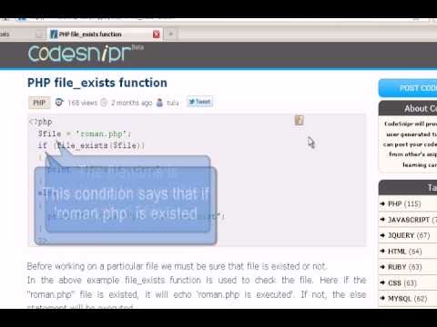 php file_exists  Update  PHP Tutorial : PHP file_exists function