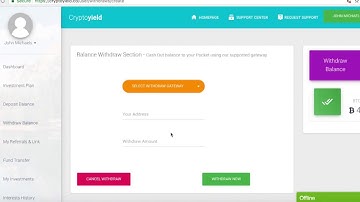 Cryptoyield - How to withdraw funds