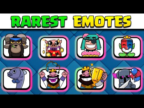 23 RAREST EMOTES in Clash Royale! 😋🔥