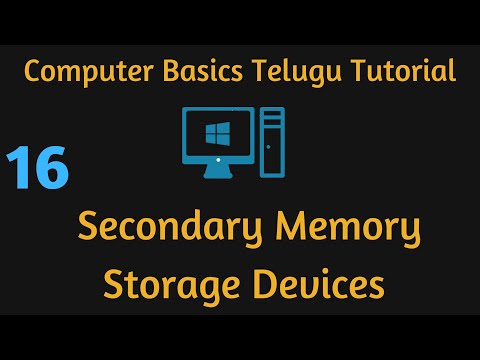 secondary memory storage devices telugu computer basic video 16 secondary storage