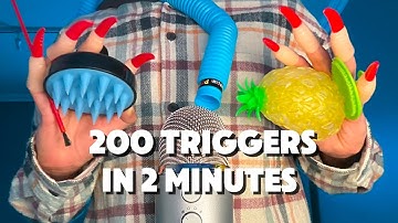 ASMR 200 Triggers In 2 Minutes