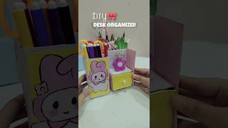 Cute DIY Desk Organizer 😍 | Easy & Aesthetic Desk Decor Using Waste Cardboard | #shorts #diy
