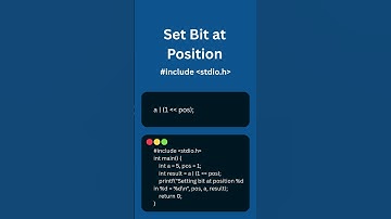 Set Bit at position #coding #bitwise #computerlanguage #codingbat #cprogramming