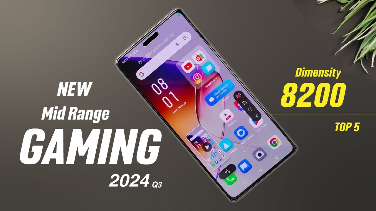 TOP 5 Mid Range Gaming Phone Dimensity 8200 🔥Q3 2024 Best Mid range