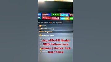 vivo y91/y91i Model 1820 Pattern Lock remove | Unlock Tool  1 Click Google account #patternunlock