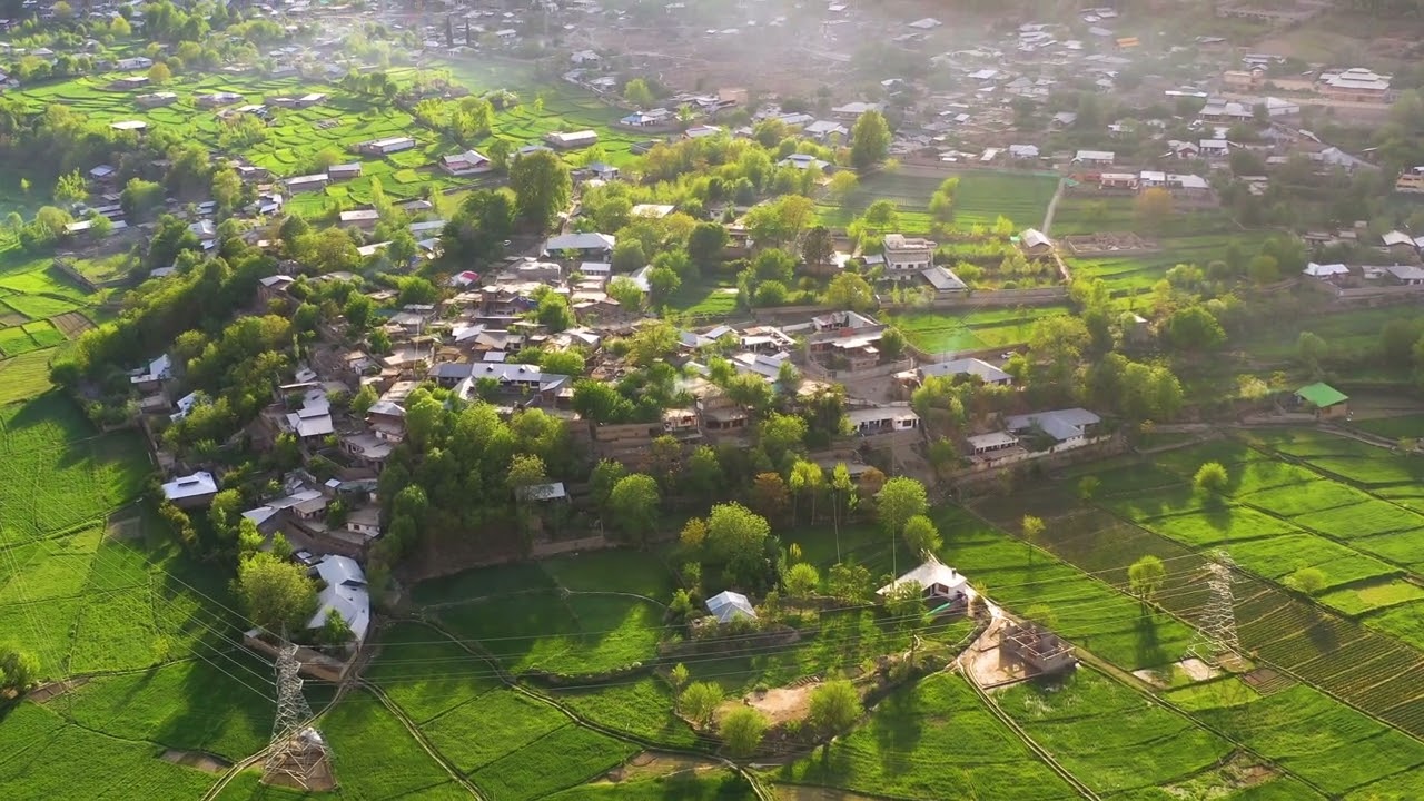 Chitral Valley Natural Beauty and Scenery : Aerial View