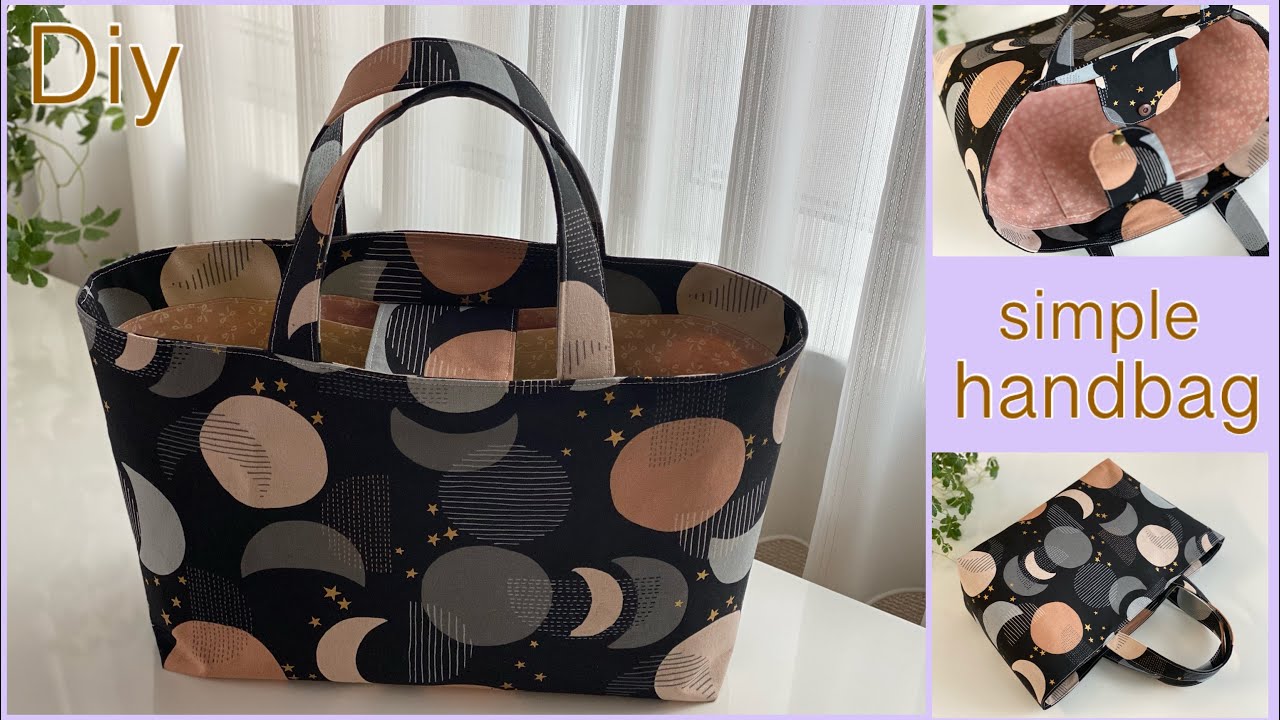 シンプルハンドバッグ作り方,How To Make Simple Handbag,cute, easy 
