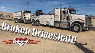 6x6 Water Truck Loses Drive Shaft! Needs A Tow!