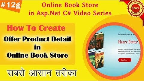 Part 12g - Implement Offer Product Part in Homepage of Online Book Store in Asp.Net C# CSS | Hindi