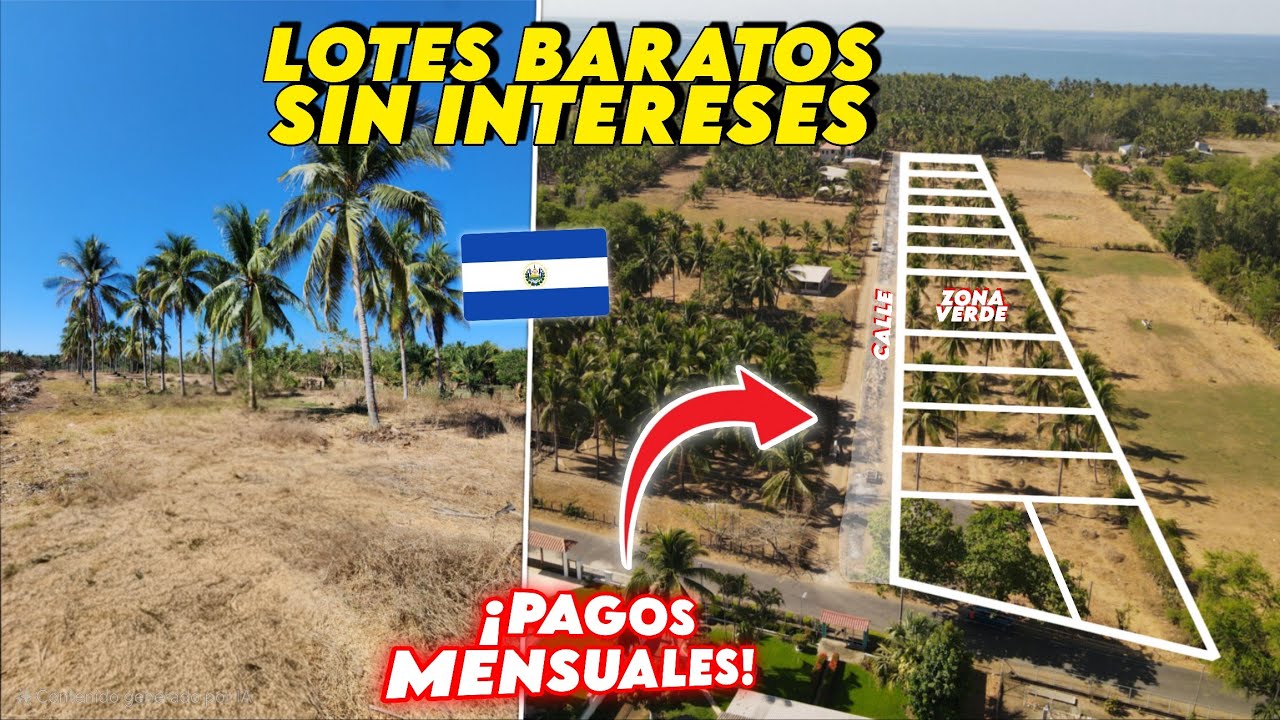 🚨 INCREIBLES LOTES BARATOS con FINANCIAMIENTO SIN INTERESES EN PLAYA DE EL SALVADOR 🇸🇻 BUENA ZONA