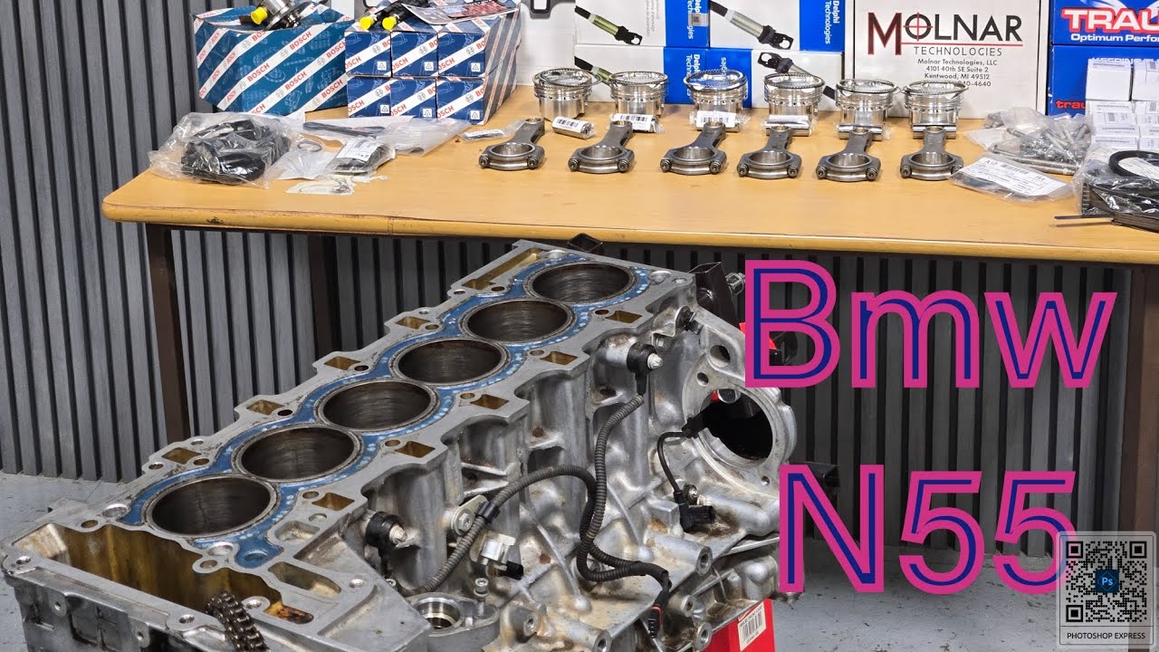 Bmw N55 epoxy close deck build - YouTube