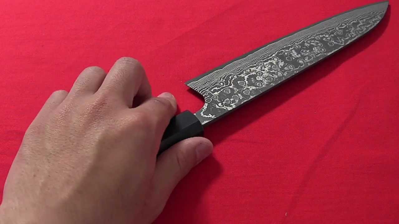昌景 三徳包丁VG10ニッケルダマスカス 本鍛造 - YouTube