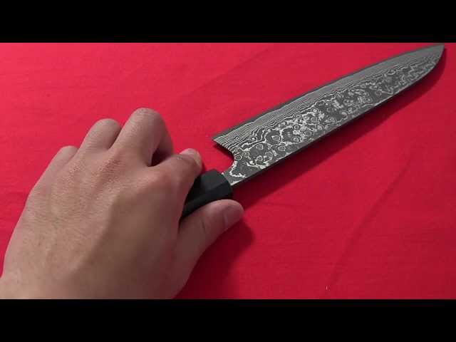 昌景 三徳包丁VG10ニッケルダマスカス 本鍛造 - YouTube
