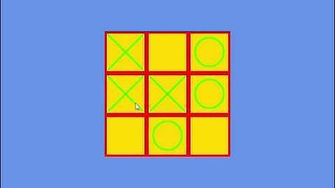 XNA Tic Tac Toe Game - Computer Wins