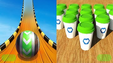 Sky Rolling Ball 3D Vs Coffee Stack Android iOS Mobile Gameplay Walkthrough 18002