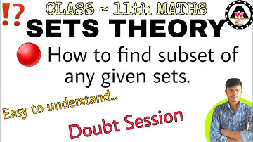 How to find subsets of a given sets||formula to find subsets 🔥🔥 || Worldeez Academy
