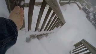 Winter Storm Jonas, 1/23/2016, (Footprints In The Snow, "Time Will Crawl" version)