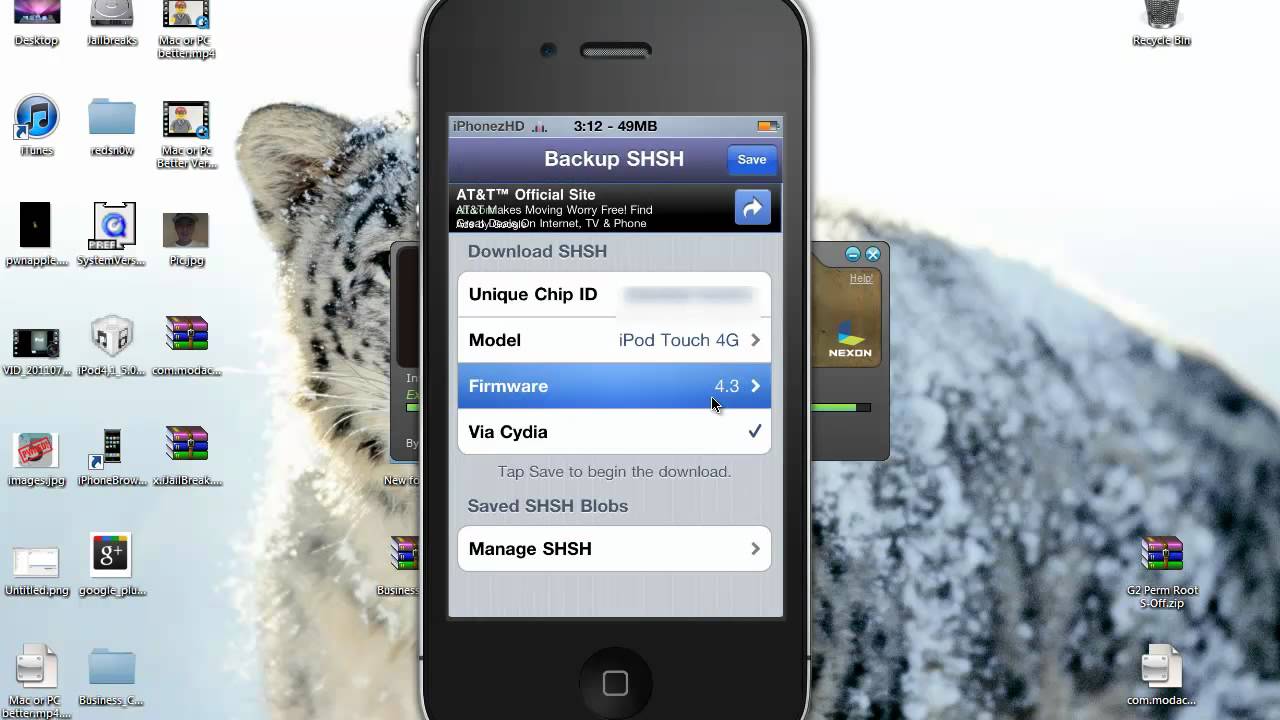 How to save SHSH on your iDevice With iSHSHit