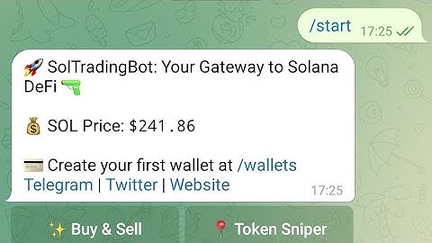 hướng dẫn sử dụng bot Telegram mua bán memecoin solana