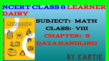 NCERT class 8 Math chapter no 5 Data Handling (Learner dairy) questions 🤔
