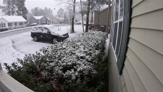 Raleigh NC January 2018 Snowstorm Time Lapse