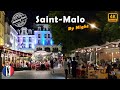  saintmalo brittany france  amazing walking tour by night 4k60fps