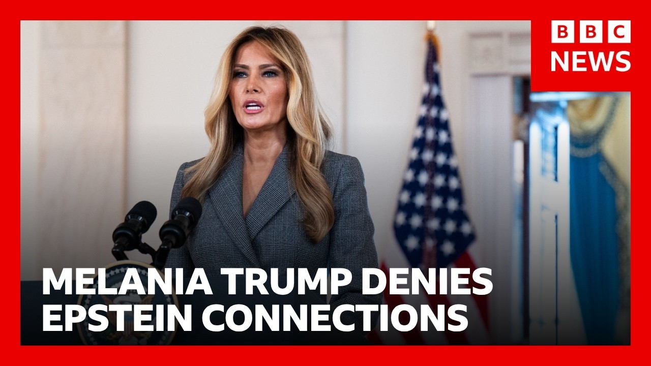Melania Trump says rumours linking her to Epstein 'need to stop' | BBC News