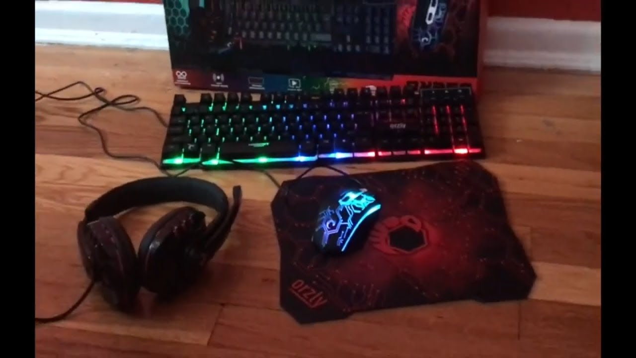 Orzly RX-250 Gaming Keyboard & Mouse & Mouse Pad and Gaming Headset Review  & Test 