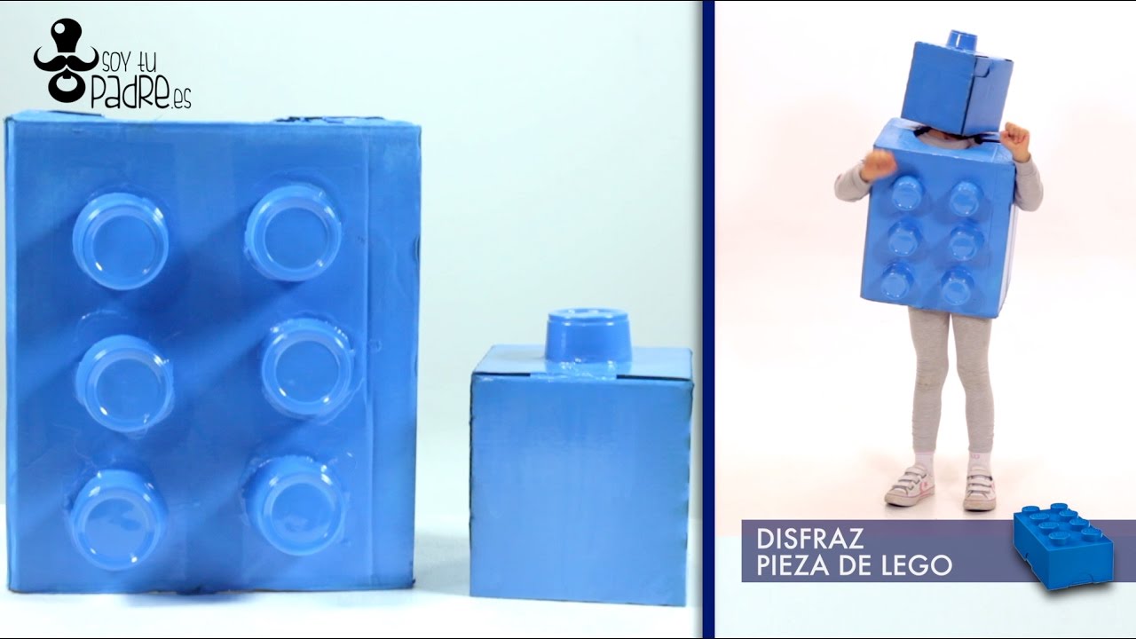 jazz Shinkan reflujo DISFRAZ CASERO PIEZA DE LEGO EN UN MINUTO. DIY. SOYTUPADRE.ES - YouTube
