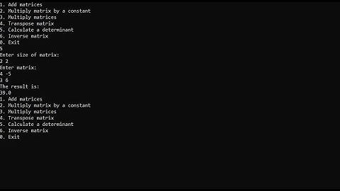 Matrix Calculator In Python With Source Code | Source Code & Projects