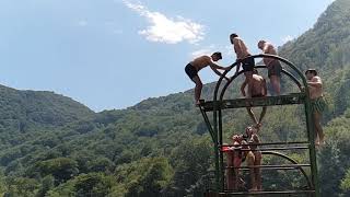 Superslowmotion jumps on Boračko lake near Konjic