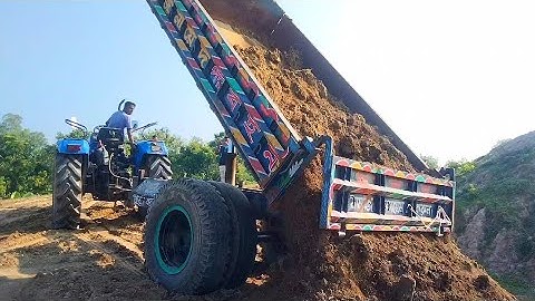 River Soil Update Unloading System Sonalika Rx 45 Hydraulic Tractor Digital Unload Facility on Hills
