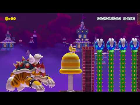 Super Mario Maker 2 - Daddy Plays Jude & Lilac's Level 1: meowser attacks