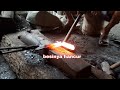 Proses membuat golok dari besi per obat nyamuk (tapi gagal)