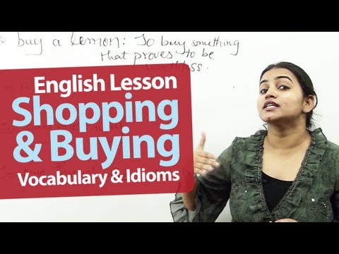 English Lesson : Shopping And Buying | Idioms, Phrases And Slangs | Intermediate Level