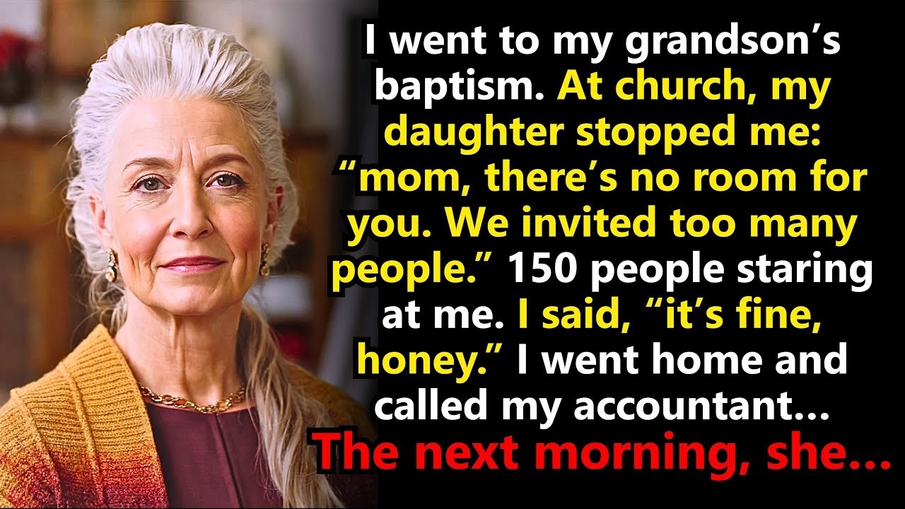 My Daughter Banned Me From My Grandson's Baptism: “No Room for You, Mom.” I Went Home and... - YouTube