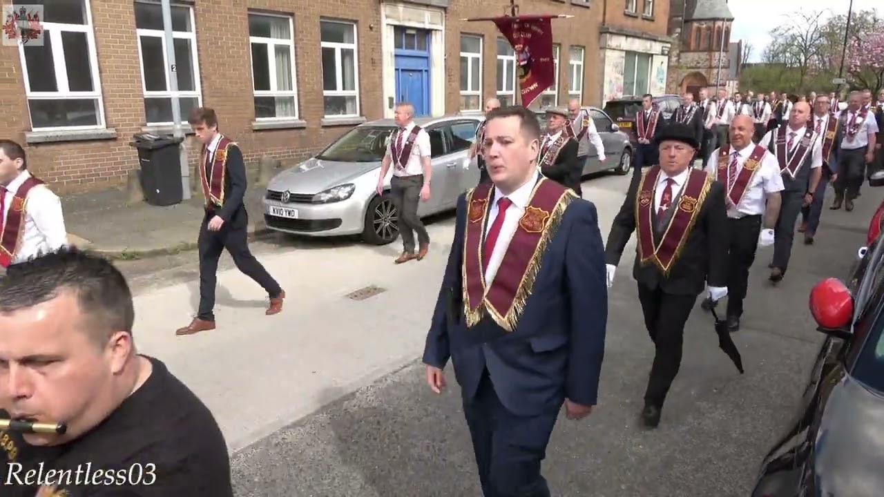 North Ballymena Protestant Boys @ ABOD Easter Monday Parade ~ Belfast 18/04/22 (4K)
