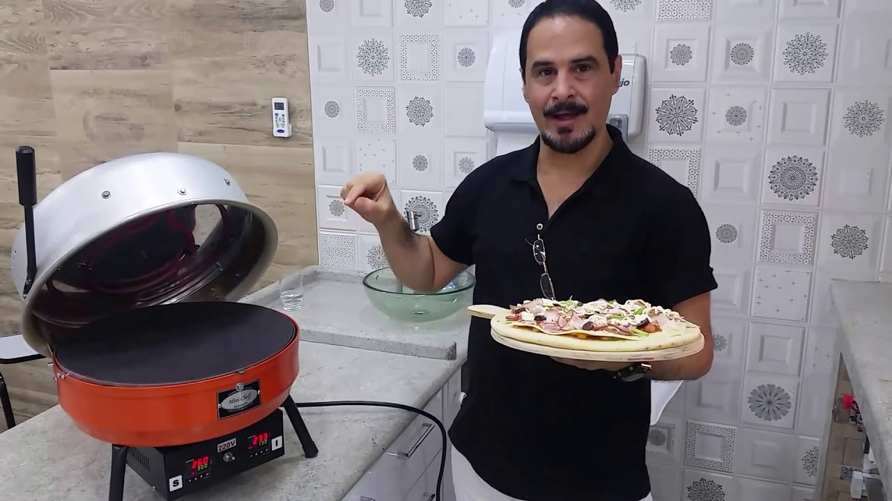 Cheff Hassin Apresenta o Forno Mini Cheff Elétrico na Escola do Fórum de Pizzas. Veja que rápido!