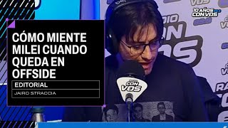 Straccia sobre las reacciones de Milei desmintiendo que haya buscado apoyo en senadores misioneros.