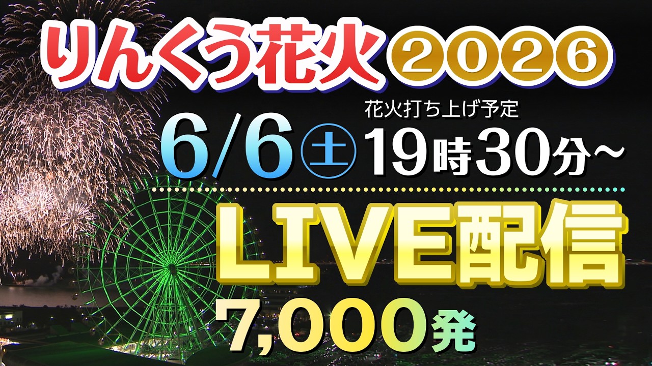 りんくう花火2026｜2026年のお祭り花火-配信情報や見どころをご紹介
