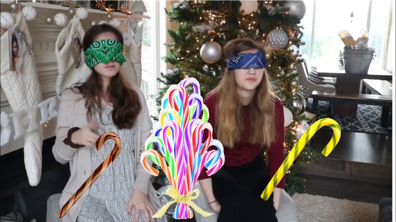 Blindfolded Candy Cane Challenge Youtube 