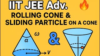 Part 1:IIT JEE Adv. π₯ Rolling Cone & Sliding Particle on a Cone β Full Angular Velocity & Frequencyπ