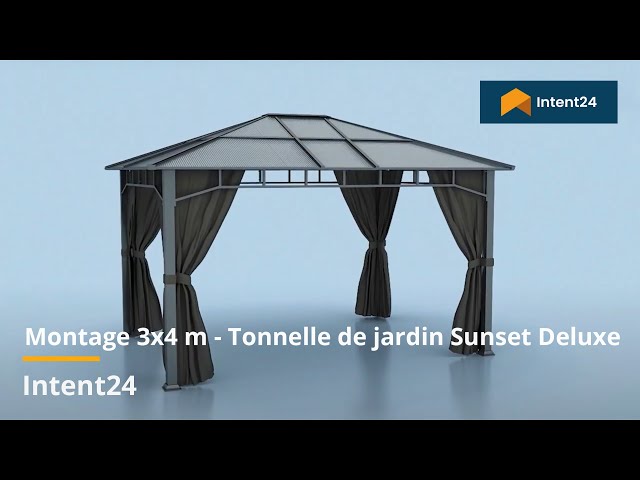 Montage 3x4 m - Tonnelle de jardin Sunset Deluxe 