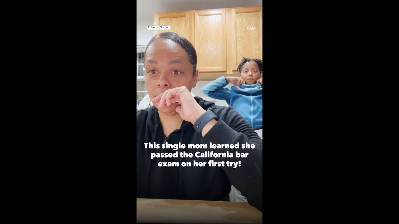 Mom and kids have emotional reaction after learning she passed bar exam on 1st try