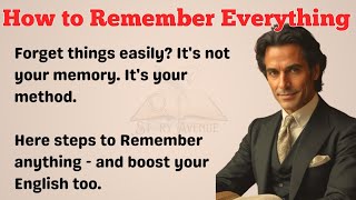 How to Remember Everything - Boost Your Memory || Graded Reader || Improve Your English ✅️ Profile